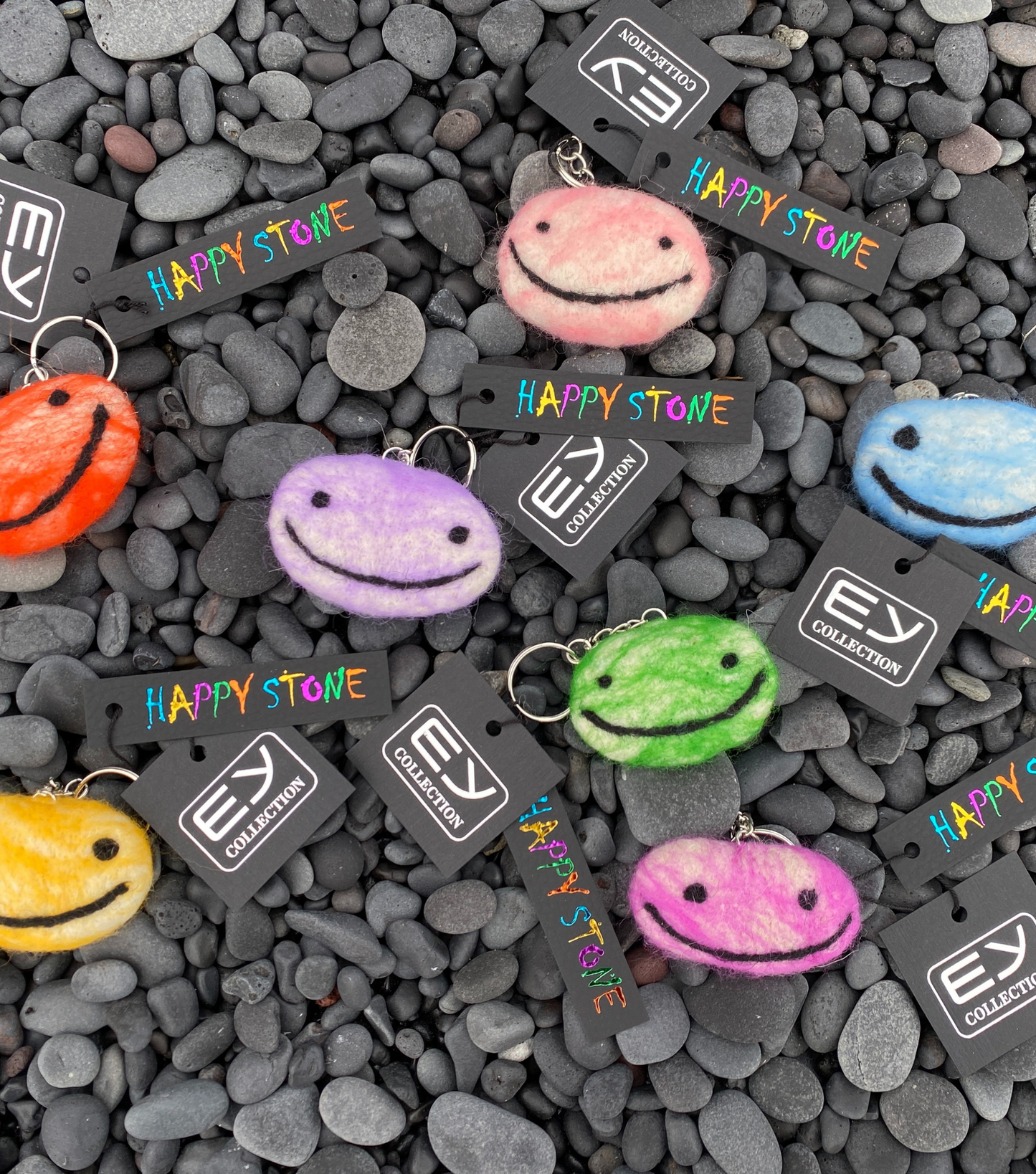 HAPPY STONE key chains